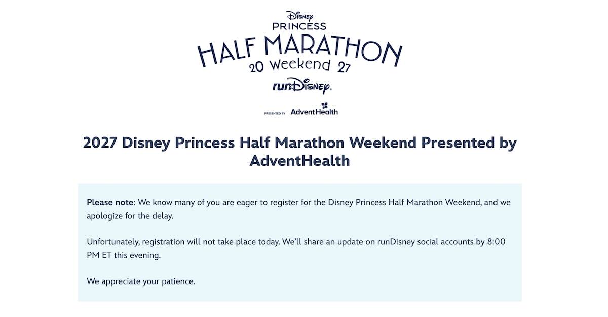 princess half marathon update