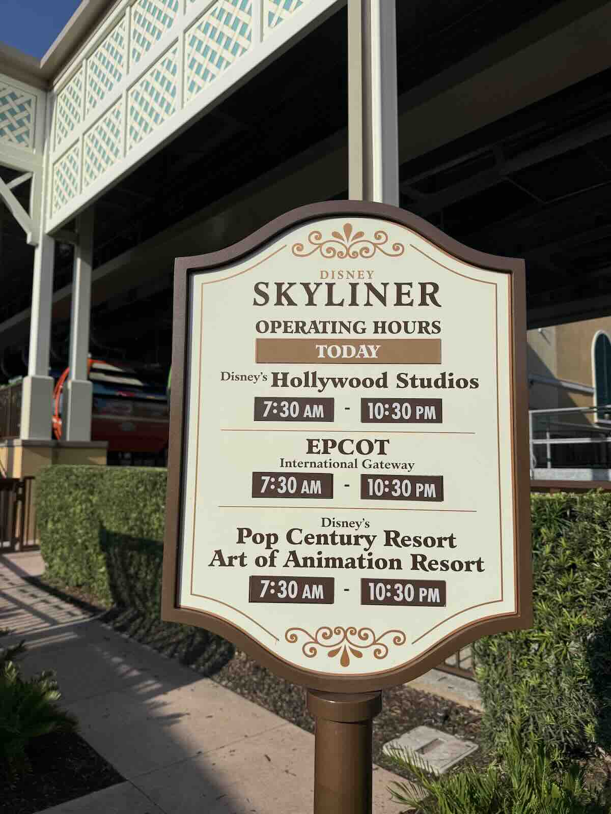 Disney skyliner sign