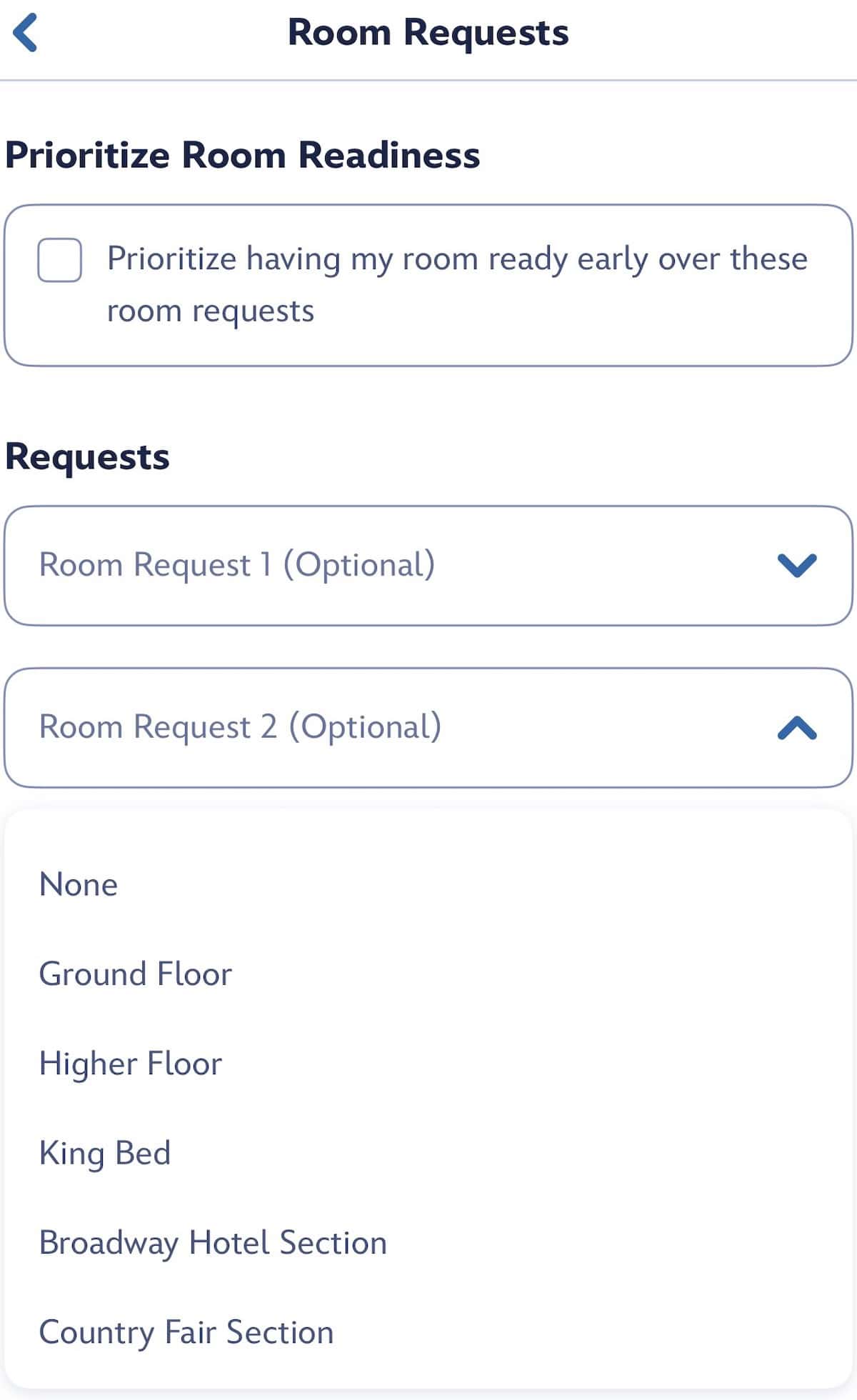 MDE room request